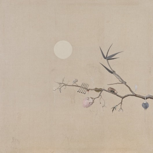 Ji Dachun, “Bird painting without bird”, 140x140 cm, acrylic on canvas, 2008季大纯,《有只无鸟图》,布面丙烯,140x140 cm,2008