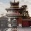 juxtaposed  photo of Forbidden City today with that in the past 古今故宫合成照