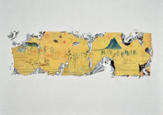 Chen Jiaye, “To Tear No. 12”, Oil on canvas, 120 x 160 cm, 2013陈家业，《撕系列之十二》，布面油画，120 x 160 cm，2013