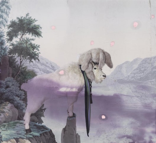 Julian SCHNABEL, “Untitled”, inkjet print, ink on polyester, 88 x 96 inches, 2013, © Julian Schnabel, Courtesy of the artist and Almine Rech Gallery