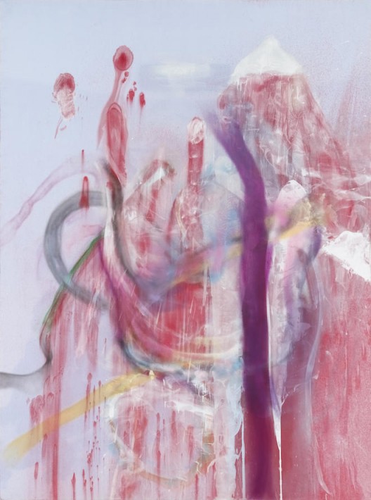 Julian SCHNABEL, “Tour of Hell”, inkjet print, spray paint on polyester, 120 x 89 inches, 2015, © Julian Schnabel, Courtesy of the artist and Almine Rech Gallery