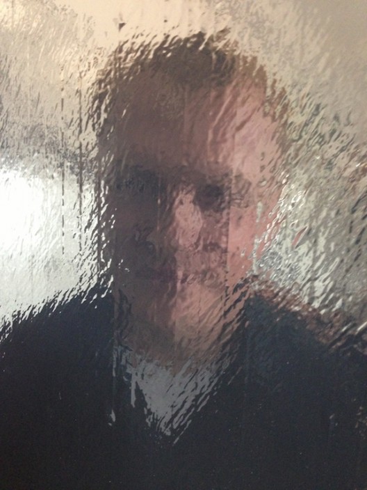 Portrait of Chris Moore as reflected in a mirror painting (image: Gregor Hilderbrandt)