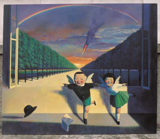 1995-15.金光大道,Bright Road,170x200cm,acrylic and oil on canvas