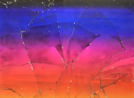 Luca Dellaverson
Untitled, 2015
Epoxy resin and UV
cured inkjet print on
glass with wood support
167,64 x 129,54 cm
© Courtesy of the artist Galerie Nathalie Obadia, Paris/Bruxelles