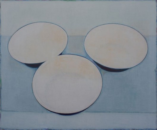 唐永祥，《三个盆》，布面油画，150×180cm，2015（图片由艺术家和魔金石空间提供）