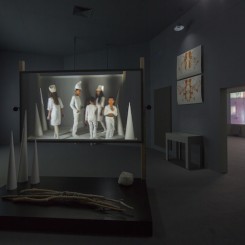 《琼·乔纳斯：他们悄然而至》, 展览场景/ "They Come to Us without a Word", exhibition view. Courtesy of NTU CCA Singapore.