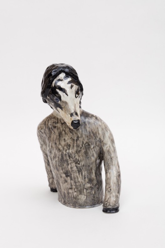 Klara KRISTALOVA “The artist as a dog”, 2016 Glazed porcelain 52 x 24 x 37 cm Photo: Carl Henrik Tillberg Courtesy Galerie Perrotin