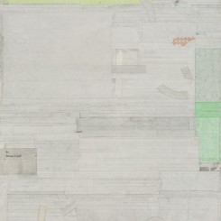 梁铨，《题》（Untitled），色、墨宣纸拼贴（Ink, color and rice paper），120×90cm，2010-2011