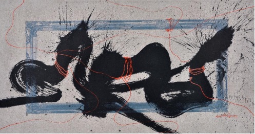Qin Feng, Portraits of the Great No. 54, 2014, Acrylic on silk cotton paper, 160 x 306 cm. (70 x 120 1/2 in.)秦風,《偉大者的肖像 54》,壓克力絲棉紙本, 160 x 306 厘米 (70 x 120 1/2 寸)