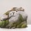 Sam Leach Monkey on Mossy Rock, 2016 oil and resin on wood 41 x 51 cm