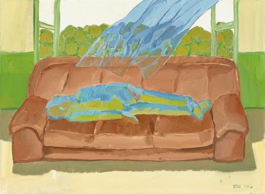 唐志冈,《世像:困顿》,布面油画,109 × 148.5 cm,2014(图片由艺术家和汉雅轩画廊提供)/ Tang Zhigang, “WorldPlay: Enervated”, oil on canvas, 109 × 148.5 cm, 2014 (courtesy the artist and Hanart TZ Gallery)