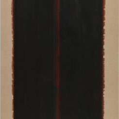 Yun Hyong-keun, Burnt Umber & Ultramarine Blue, 1993, Oil on linen, 193.8 x 130.4 cm (76 1/4 x 51 3/8 in.). Courtesy of Yun Seong-ryeol, PKM Gallery, Seoul and Simon Lee Gallery, London.尹亨根，《焦赭和深蓝》，1993，布面油画，193.8 x 130.4 cm，图片由Yun Seong-ryeol, 首尔PKM画廊和西蒙李画廊伦敦提供