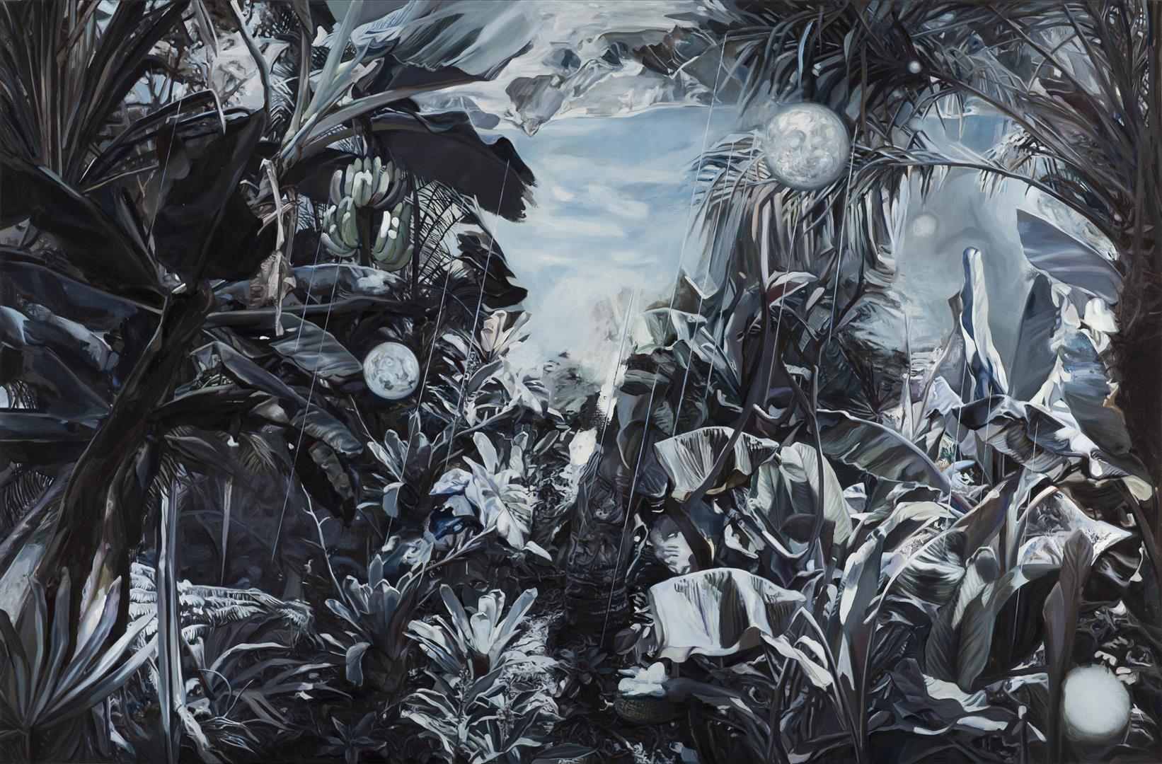 王之博,《升,降》,布面油画,190 x 290 cm,2015