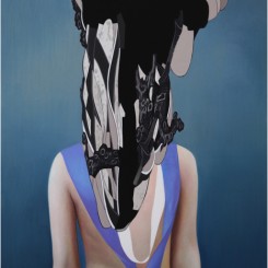 Guanxiu: Black, 2016
Oil and acrylic on canvas. 180 x 120 cm