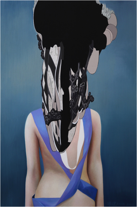 Guanxiu: Black, 2016 Oil and acrylic on canvas. 180 x 120 cm