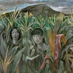 《沂蒙山 05》，（2002），余友涵，丙烯、布，240 × 150cm，图片来源于艺术家