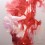 Zac Lee, "Red Ink", oil on jute, 122 x 122 cm, 2016