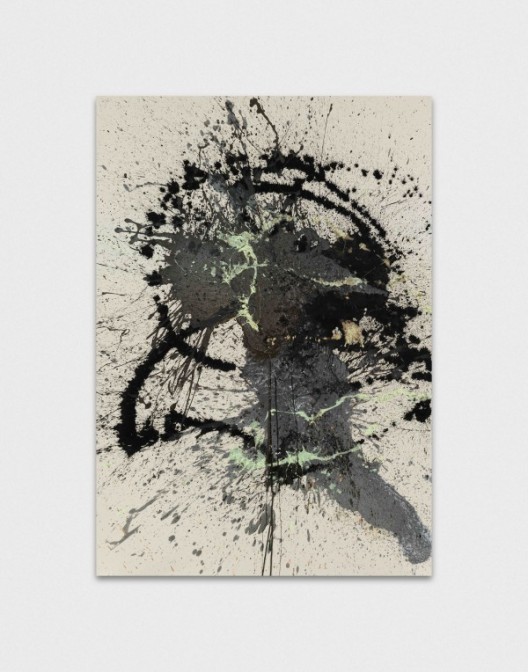 John M Armleder, While, 2016 - Mixed media on canvas - 215 x 150 x 6 cm - 84 5/8 x 59 x 2 3/8 inches - Courtesy of the Artist and Almine Rech Gallery / © John M Armleder - Photo: Annik Wetter