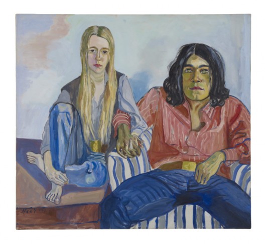 Ian and Mary, 1971, Oil on canvas, 46 x 50 inches (116.8 x 127 cm), © The Estate of Alice Neel. Courtesy David Zwirner, New York/London