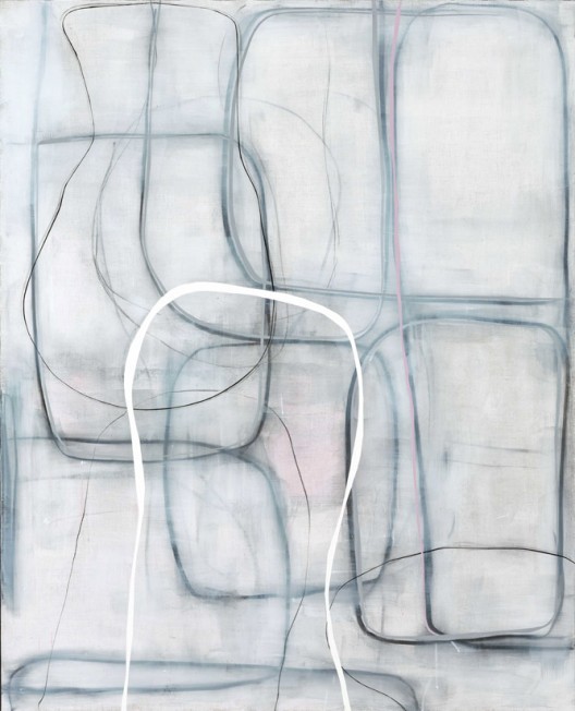 广州趴刻，周力，《线：粉色 之一》- Lines：pink No.1，综合材料-Mixed media on canvas，130cmx160cm，2016