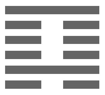插图2 每三爻组成一卦,“蒙昧”之“蒙”字即为一卦,两爻在上,一爻在下,恰似自然山水形态。王弼认为“蒙”代表年幼无知的状态,经培育教养可以启蒙。十七世纪画僧石涛则将“蒙”字与“养”字并用而得“蒙养”,意欲强调“无知”对画家的重要作用,学画人能因此而得益于自我培养,继而摆脱古人面目,更新气象。