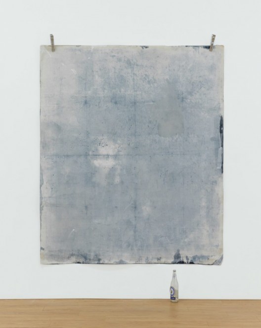 Jeremy Everett, "Auto Exposure #1 (Ap Lei Chau)", Cyanotype on canvas, 196 x 166 cm, 2015 杰里米·埃弗雷特,《自动曝光#1(鸭脷洲)》,蓝印、帆布,196 x 166 cm,2015