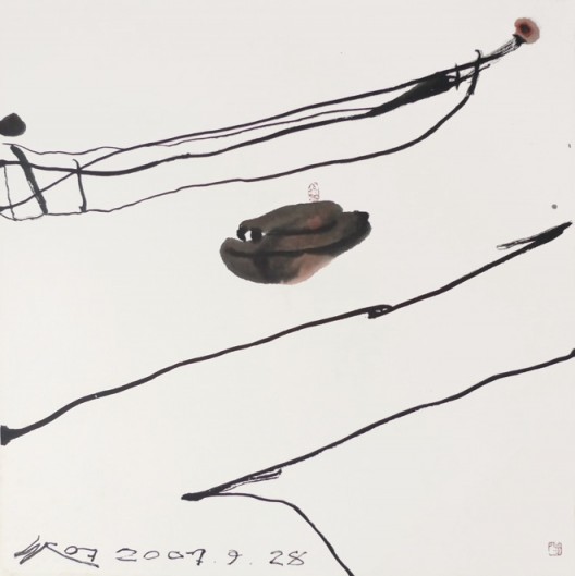 No.53, 2007, Ink on paper 纸本水墨, 69 x 69 cm