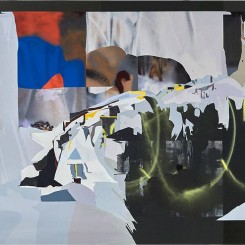 韩冰，《嘛街》，亚麻布面丙烯，2017
 HAN Bing, Mott Street, Acrylic on Linen, 255×185cm
