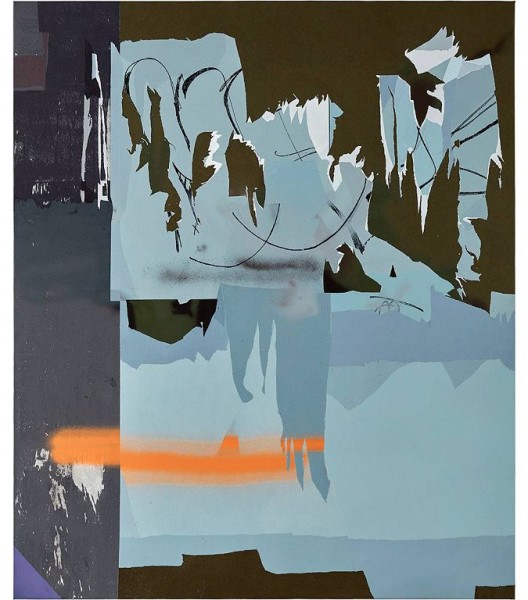 韩冰，《洛杉矶下城》，布面丙烯，2016 HAN Bing, DTLA, Acrylic on Canvas, 182×152cm