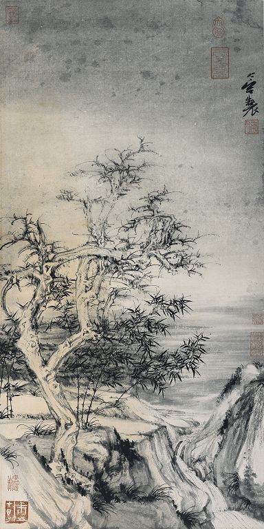 郑力,《霜降》,水墨 纸本,75 x 37 cm,2002(图片由艺术家及汉雅轩提供) ZHENG Li,