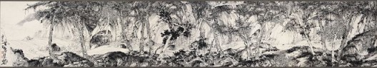 郑力,《万壑松风图卷》,水墨 纸本,36 x 196 cm,2010(图片由艺术家及汉雅轩提供) ZHENG Li,