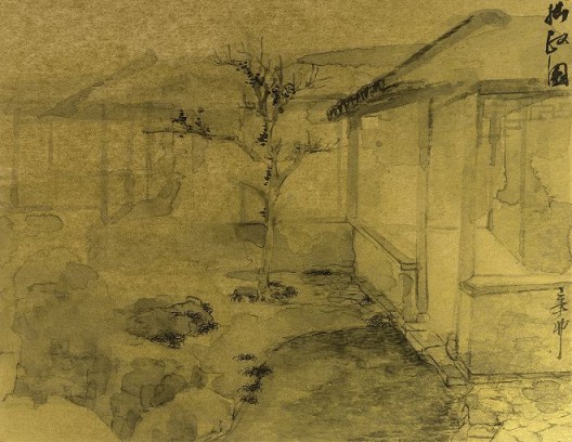 郑力,《拙政园》,水墨 金笺,38 x 45.5 cm,2011(图片由艺术家及汉雅轩提供) ZHENG Li,