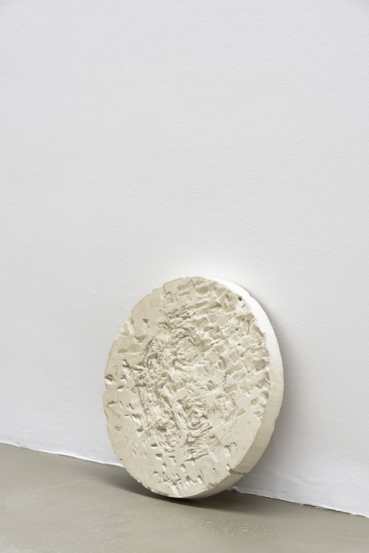 Gabriel Orozco 'Rosette stone' 2017 Pierre calcaire / Limestone 40 x 40 x 5 cm / 15 3/4 x 15 3/4 x 2 inches GO17 50 (Courtesy of the artist and Galerie Chantal Crousel, Paris Photo : Florian Kleinefenn)