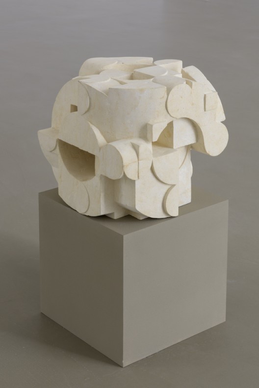 Gabriel Orozco Dé taillé 2017 Pierre calcaire de Bali / Balinese limestone 30 x 30 x 30 cm / 11 6/8 x 11 6/8 x 11 6/8 inches  (Courtesy of the artist and Galerie Chantal Crousel, Paris Photo : Florian Kleinefenn)