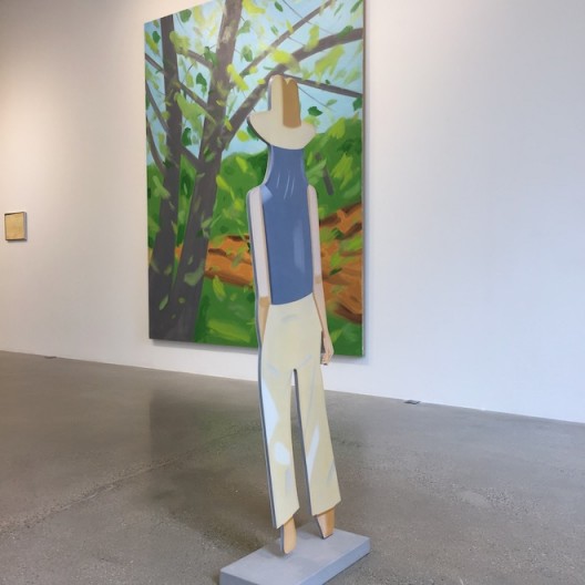 Alex Katz at Timothy Taylor with two-dimensional viewer—who always faces away from you, another viewer.