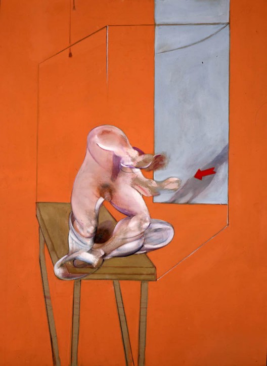 Francis Bacon, Study from the Human Body – Figure in Movement, 1982, oil on canvas, 198 x 147.5 cm (image courtesy the artist's Estate and Marlborough Fine Art)