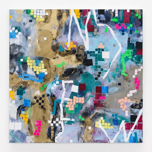 Heimo Zobernig, "Untitled", Acrylique sur toile / Acrylic on canvas, 100 x 100 cm,2016 (© Heimo Zobernig, Courtesy of the artist and Galerie Chantal Crousel )