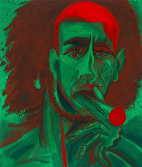 Jason Fox, Hulk, 2018 - Oil, acrylic and pencil on canvas - 106,7 x 91,4 cm, 42 x 36 inches / © Jason Fox - Courtesy of the Artist and Almine Rech Gallery - Photo: Al Nowak / On Location Studios