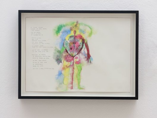 José María Sicilia, el pájaro parlante, 2017, papier coton, aquarelle et crayon graphite / Cotton paper, watercolour and graphite, 51 x 36 cm / 20 1/8 x 14 1/8 inches, 43 x 58 cm / 16 7/8 x 22 7/8 inches (framed/encadré). Courtesy de l'artiste et de la / of the artist and Galerie Chantal Crousel, Paris Photo : Florian Kleinefenn