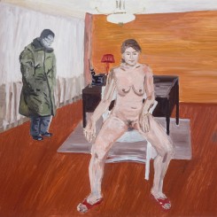 Gang Zhao
Naked Woman and Man in Military Uniform, 2009
Oil on canvas
130h x 155w cm (image courtesy the artist and Galerie Nagel Draxler)