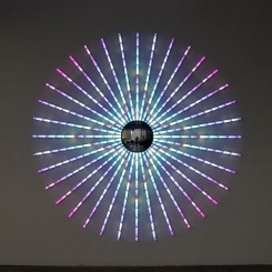 Blue Star, 2014, James Clar, LED Lights, Mirror, Filters, Wire, 240cm diameter