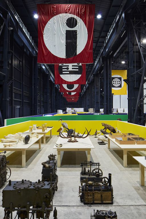 Matt Mullican, “The Feeling of Things”, exhibition view at Pirelli HangarBicocca, Milan, 2018. Courtesy of the artist and Pirelli HangarBicocca, Milan. Photo: Agostino Osio