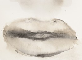 Marlene Dumas, 
She speaks, 2015-2016 (detail)
Ink wash and metallic acrylic on paper
11 7/8 x 9 1/4 inches 
30 x 23.5 cm
© Marlene Dumas