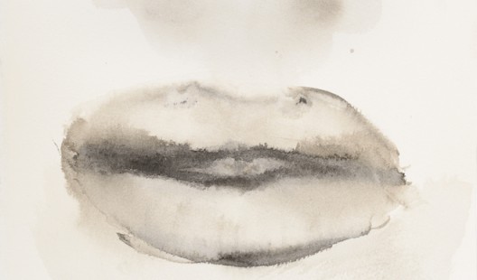 Marlene Dumas, She speaks, 2015-2016 (detail) Ink wash and metallic acrylic on paper 11 7/8 x 9 1/4 inches 30 x 23.5 cm © Marlene Dumas