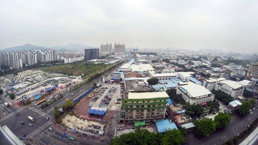 Aerial view from 19th floor at Guangdong Times Museum, 2018 时代美术馆周边社区鸟瞰图，摄于2018年