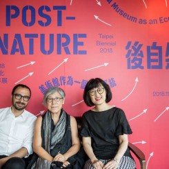 2018 Taipei Biennial Curators, Mali Wu (M) and Francesco Manacorda (L) with Director of TFAM, Ping Lin (R)
©Taipei Fine Arts Museum