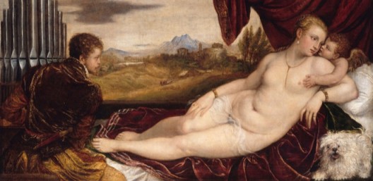 Titian: Venus with the organ player, 1550–1552 © Staatliche Museen zu Berlin, Gemäldegalerie / Jörg P. Anders提香,《维纳斯和管风琴演奏家》,1550–1552,© Staatliche Museen zu Berlin, Gemäldegalerie / Jörg P. Anders