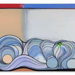 托马斯·塞比茨，《纸浆》，130 x 170 cm，布面油画，乙烯，彩色马克笔，2017
THOMAS SCHEIBITZ, Pulp, Oil, Vinyl, Pigment Marker on Canvas, 130x170cm, 2017