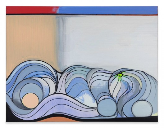 托马斯·塞比茨,《纸浆》,130 x 170 cm,布面油画,乙烯,彩色马克笔,2017 THOMAS SCHEIBITZ, Pulp, Oil, Vinyl, Pigment Marker on Canvas, 130x170cm, 2017