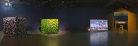 Zhang Fan and Xie Sichong's work at the exhibition scene